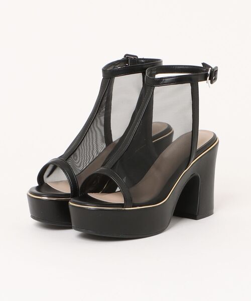 apres jour(アプレジュール)の「厚底シアーサンダル(サンダル・レディース・ブラック/アイボリー・SMALL/LARGE/MEDIUM/X-LARGE)」の1枚目の写真