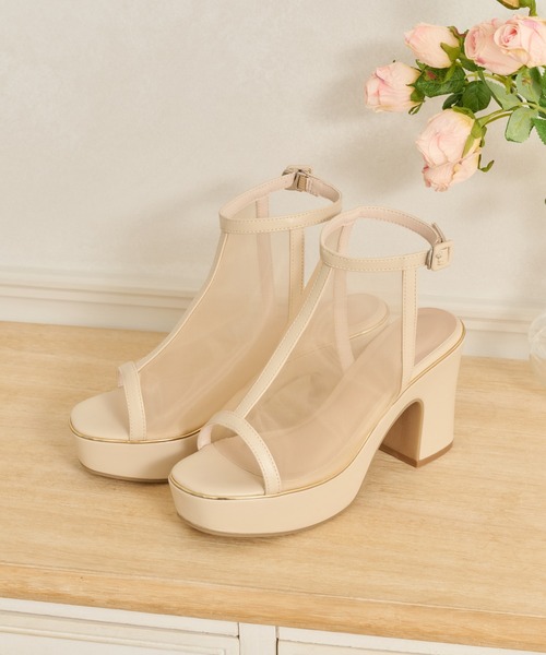 apres jour（アプレジュール）の「厚底シアーサンダル（サンダル・レディース・ブラック/アイボリー・SMALL/LARGE/MEDIUM/X-LARGE）」の10枚目の写真