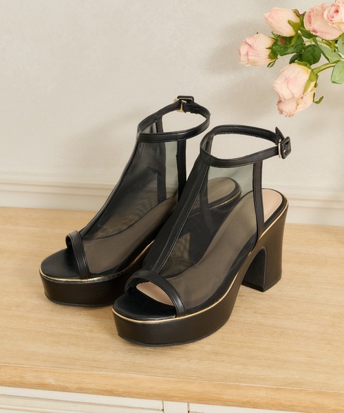 apres jour（アプレジュール）の「厚底シアーサンダル（サンダル・レディース・ブラック/アイボリー・SMALL/LARGE/MEDIUM/X-LARGE）」の11枚目の写真