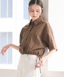 BEAUTY&YOUTH UNITED ARROWS | チェック ドローストリング シャツ ウォッシャブル(シャツ/ブラウス)