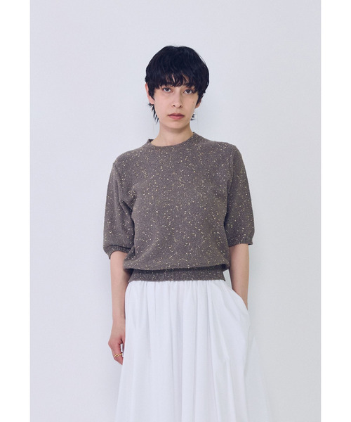 1er Arrondissement(プルミエアロンディスモン)の「ラメノットコットンハーフスリーブニット(ニット/セーター・レディース・ベージュ系その他/イエロー系その他5・FREE)」の17枚目の写真