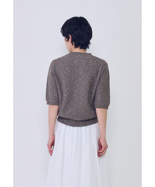 1er Arrondissement(プルミエアロンディスモン)の「ラメノットコットンハーフスリーブニット(ニット/セーター・レディース・ベージュ系その他/イエロー系その他5・FREE)」の3枚目の写真
