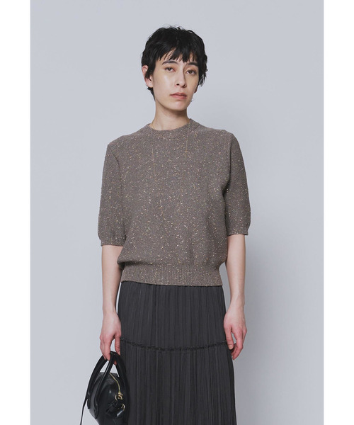 1er Arrondissement(プルミエアロンディスモン)の「ラメノットコットンハーフスリーブニット(ニット/セーター・レディース・ベージュ系その他/イエロー系その他5・FREE)」の8枚目の写真
