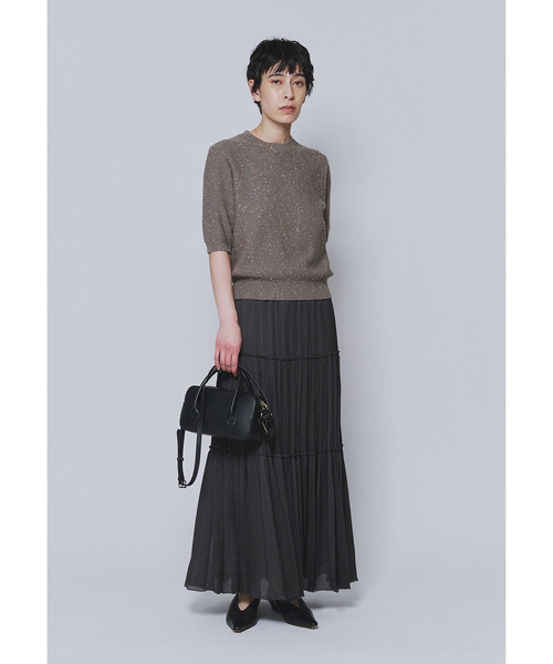 1er Arrondissement(プルミエアロンディスモン)の「ラメノットコットンハーフスリーブニット(ニット/セーター・レディース・ベージュ系その他/イエロー系その他5・FREE)」の9枚目の写真