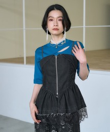 HARE（ハレ）の「デニムレースビスチェ(HARE)（その他トップス）」