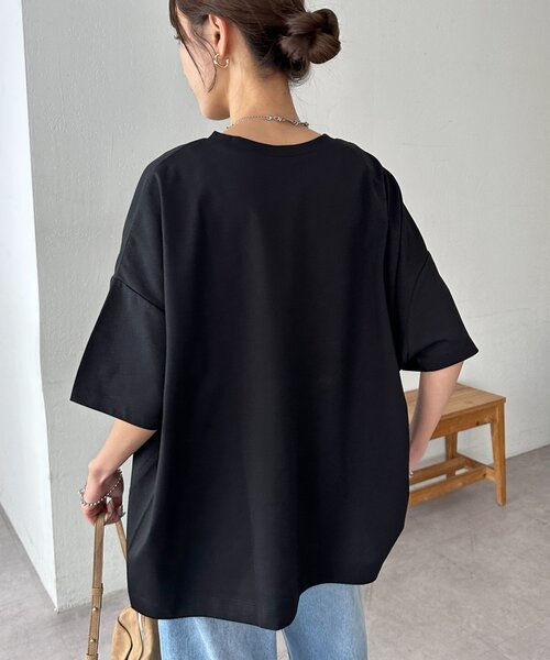 DISCOAT(ディスコート)の「【WEB限定】ドルマンビッグ半袖Tシャツ(Tシャツ/カットソー・レディース・イエロー/ブラック/ホワイト・MEDIUM)」の19枚目の写真