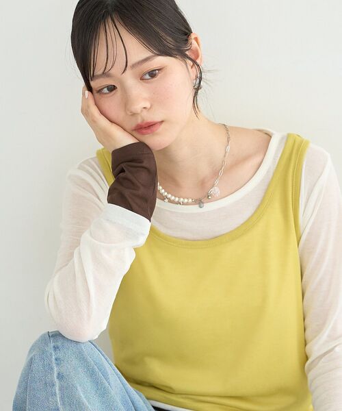 earth music&ecology(アースミュージックアンドエコロジー)の「パールMIXチャームネックレス(ネックレス・レディース・シルバー/ゴールド・FREE)」の7枚目の写真