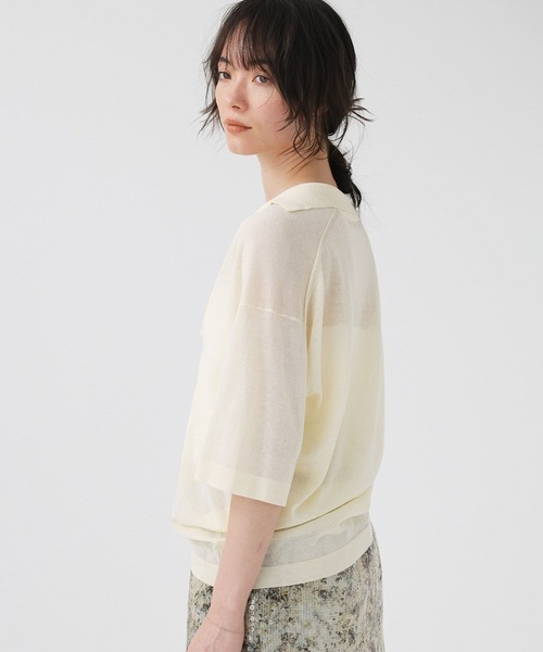 BABYLONE(バビロン)の「スキッパーポロニット(ニット/セーター・レディース・イエロー/ブラック/グレー・フリー)」の17枚目の写真