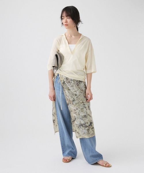 BABYLONE(バビロン)の「スキッパーポロニット(ニット/セーター・レディース・イエロー/ブラック/グレー・フリー)」の19枚目の写真