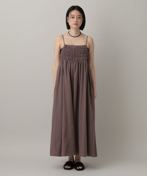 A part by（アパートバイ）の「【WEB限定】2WAYシャーリングキャミワンピース（ワンピース・レディース・ライトブラウン/ブルー系その他3/ブラック・FREE）」の17枚目の写真