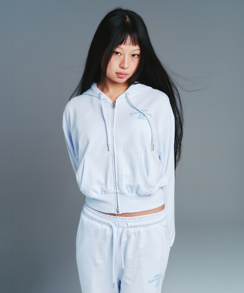 AMESWORLDWIDE（アメスワールドワイド）の「CLASSIC CROP HOODIE ZIP-UP BLUE（パーカー・レディース・その他・SMALL/MEDIUM）」の11枚目の写真