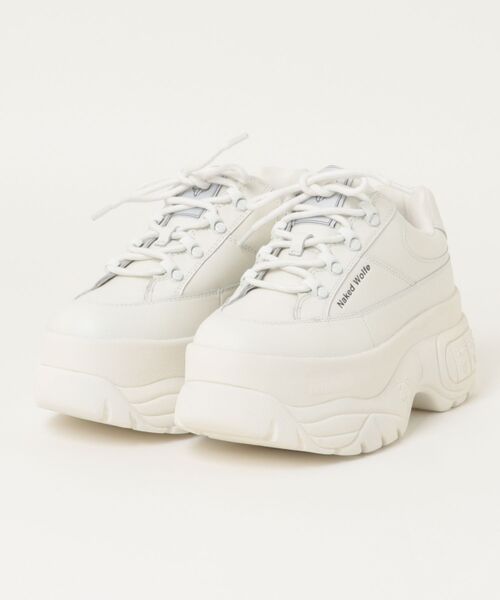 NakedWolfe(ネイキッドウルフ)の「NakedWolfe/ネイキッドウルフ/SPORTY(スニーカー・レディース・ホワイト/ブラック・37/39/36/38)」の2枚目の写真