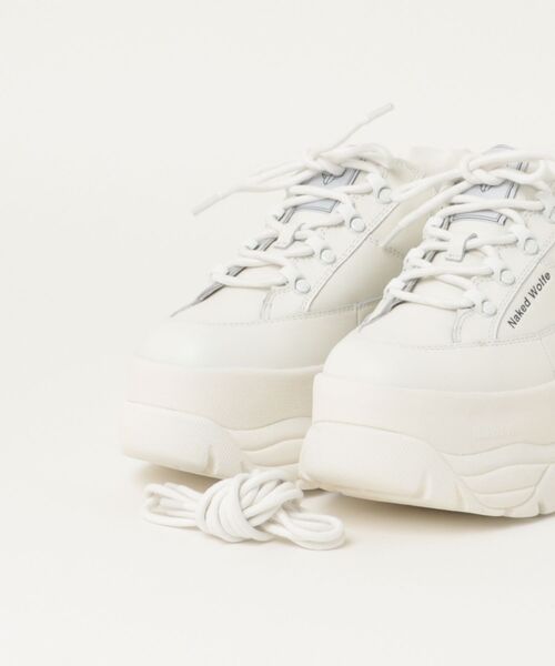 NakedWolfe(ネイキッドウルフ)の「NakedWolfe/ネイキッドウルフ/SPORTY(スニーカー・レディース・ホワイト/ブラック・37/39/36/38)」の6枚目の写真