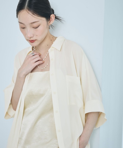 LEPSIM（レプシィム）の「ビーズマルチタイ　665356（ネックレス・レディース・ブラック/アイボリー・ONE SIZE）」の4枚目の写真