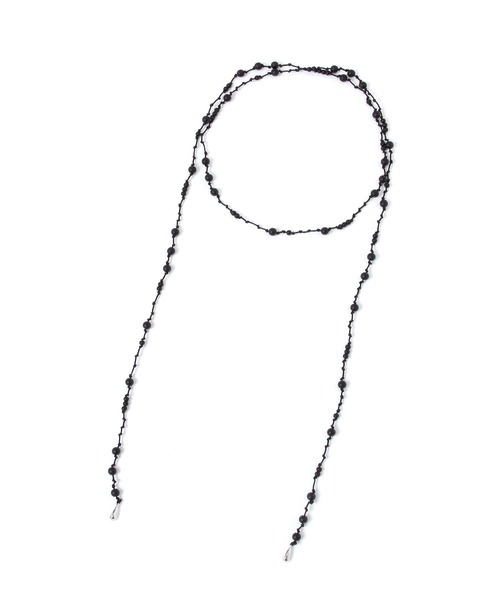 LEPSIM（レプシィム）の「ビーズマルチタイ　665356（ネックレス・レディース・ブラック/アイボリー・ONE SIZE）」の6枚目の写真