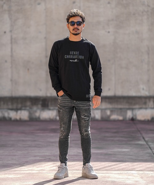 adamsJUGGLER（アダムスジャグラー）の「シャマティオンロンティー（Tシャツ/カットソー・メンズ・ブラック/ホワイト・S/M/L/XL/XXL）」の4枚目の写真