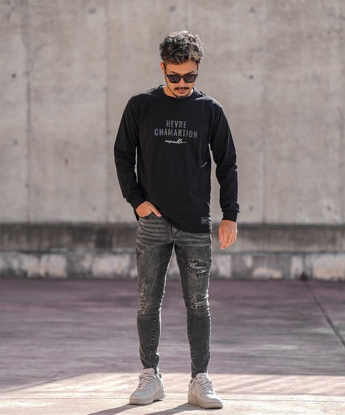 adamsJUGGLER（アダムスジャグラー）の「シャマティオンロンティー（Tシャツ/カットソー・メンズ・ブラック/ホワイト・S/M/L/XL/XXL）」の6枚目の写真