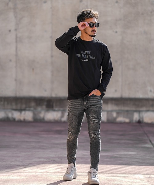 adamsJUGGLER（アダムスジャグラー）の「シャマティオンロンティー（Tシャツ/カットソー・メンズ・ブラック/ホワイト・S/M/L/XL/XXL）」の8枚目の写真
