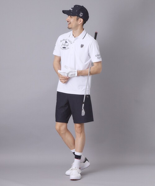 adabat（アダバット）の「【ADABAT NAVY】吸水速乾/UVカット カノコグラフィックロゴ半袖ポロシャツ（ポロシャツ・メンズ・ホワイト系1/ネイビー系・52/50/48/46）」の9枚目の写真
