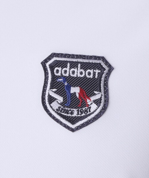 adabat（アダバット）の「【ADABAT NAVY】吸水速乾/UVカット カノコグラフィックロゴ半袖ポロシャツ（ポロシャツ・メンズ・ホワイト系1/ネイビー系・52/50/48/46）」の10枚目の写真