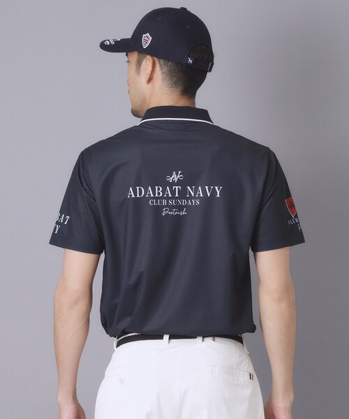 adabat（アダバット）の「【ADABAT NAVY】吸水速乾/UVカット カノコグラフィックロゴ半袖ポロシャツ（ポロシャツ・メンズ・ホワイト系1/ネイビー系・52/50/48/46）」の16枚目の写真
