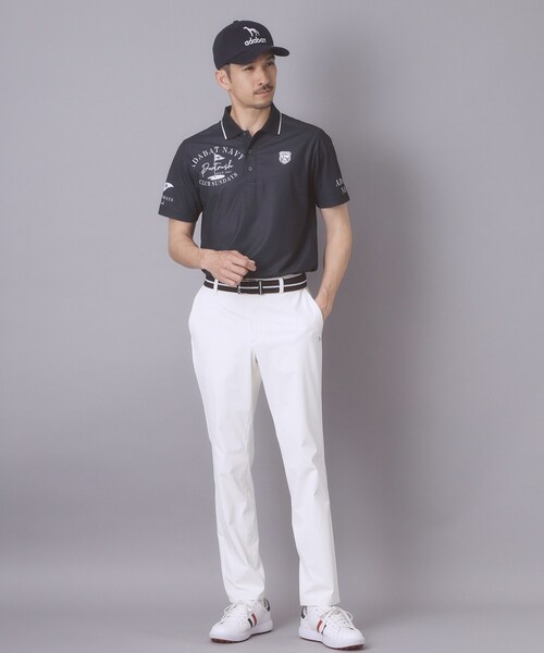 adabat（アダバット）の「【ADABAT NAVY】吸水速乾/UVカット カノコグラフィックロゴ半袖ポロシャツ（ポロシャツ・メンズ・ホワイト系1/ネイビー系・52/50/48/46）」の17枚目の写真
