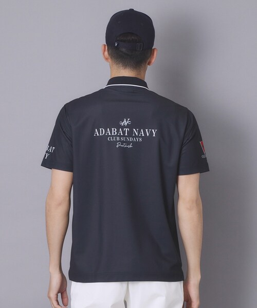 adabat（アダバット）の「【ADABAT NAVY】吸水速乾/UVカット カノコグラフィックロゴ半袖ポロシャツ（ポロシャツ・メンズ・ホワイト系1/ネイビー系・52/50/48/46）」の22枚目の写真