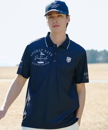 adabat | 【ADABAT NAVY】吸水速乾/UVカット カノコグラフィックロゴ半袖ポロシャツ(ポロシャツ)