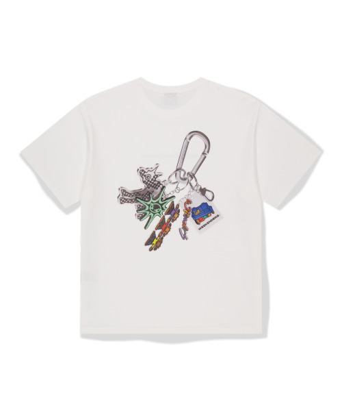 WKNDRS(ウィーキャンドース)の「KEYRING T-SHIRT (WHITE)(Tシャツ/カットソー・レディース・その他・SMALL/LARGE/X-LARGE/MEDIUM)」の1枚目の写真
