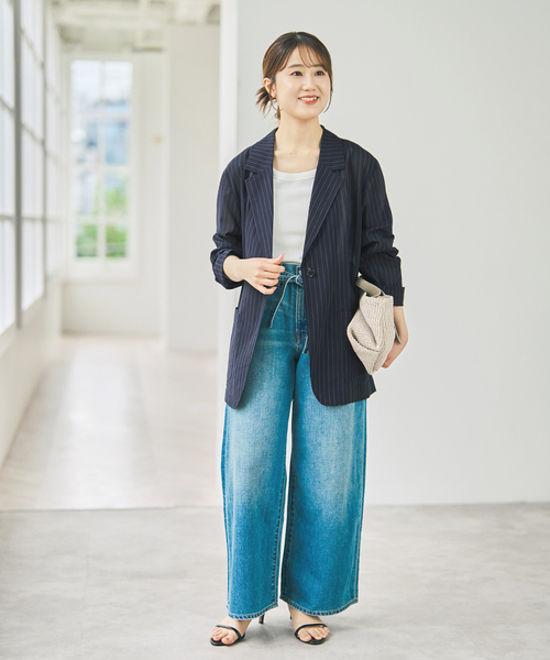 Spick & Span(スピックアンドスパン)の「シアートロジャケット(テーラードジャケット・レディース・ホワイト/その他9・38/36)」の4枚目の写真