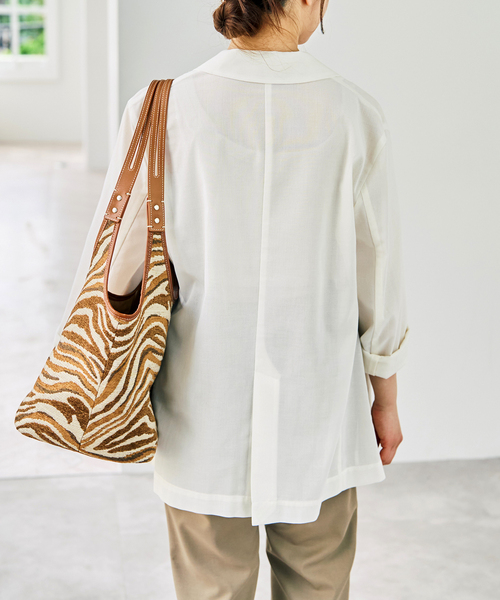 Spick & Span(スピックアンドスパン)の「シアートロジャケット(テーラードジャケット・レディース・ホワイト/その他9・38/36)」の8枚目の写真