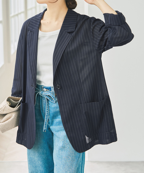 Spick & Span(スピックアンドスパン)の「シアートロジャケット(テーラードジャケット・レディース・ホワイト/その他9・38/36)」の11枚目の写真