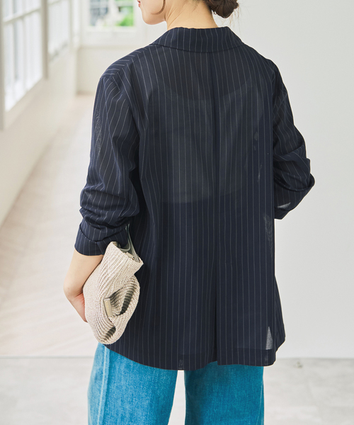 Spick & Span(スピックアンドスパン)の「シアートロジャケット(テーラードジャケット・レディース・ホワイト/その他9・38/36)」の14枚目の写真