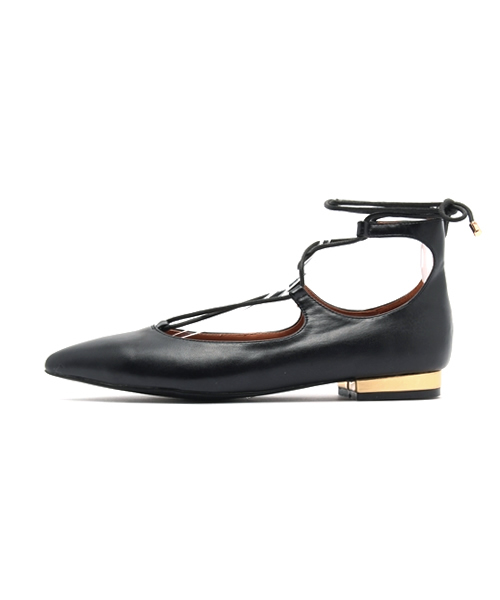 NANO universe（ナノユニバース）の「レースアップフラットパンプス（パンプス・レディース・グレー/ブラック/ネイビー・35/36/37/38）」の6枚目の写真