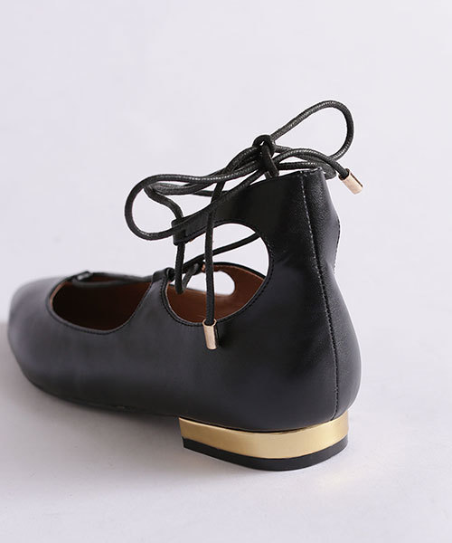 NANO universe（ナノユニバース）の「レースアップフラットパンプス（パンプス・レディース・グレー/ブラック/ネイビー・35/36/37/38）」の15枚目の写真