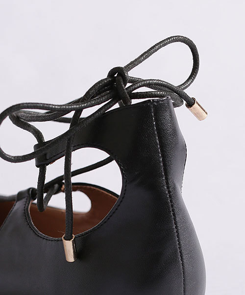 NANO universe（ナノユニバース）の「レースアップフラットパンプス（パンプス・レディース・グレー/ブラック/ネイビー・35/36/37/38）」の16枚目の写真