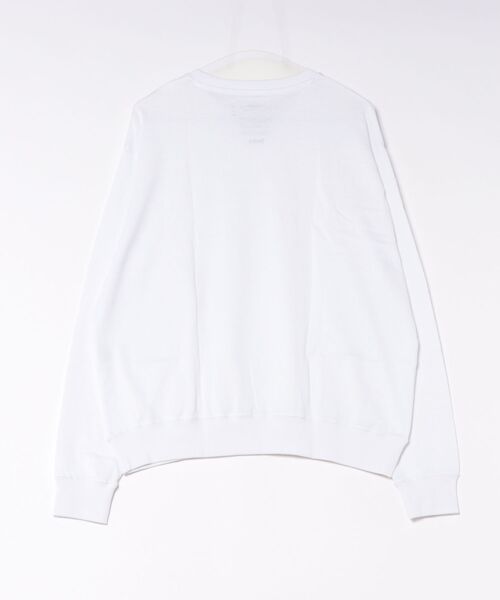 BLUE BLUE(ブルーブルー)の「FRUIT OF THE LOOM × BLUE BLUE /ニットライククルーネックポケットシャツ(スウェット・メンズ・ホワイト/ネイビー・S/M/L)」の16枚目の写真