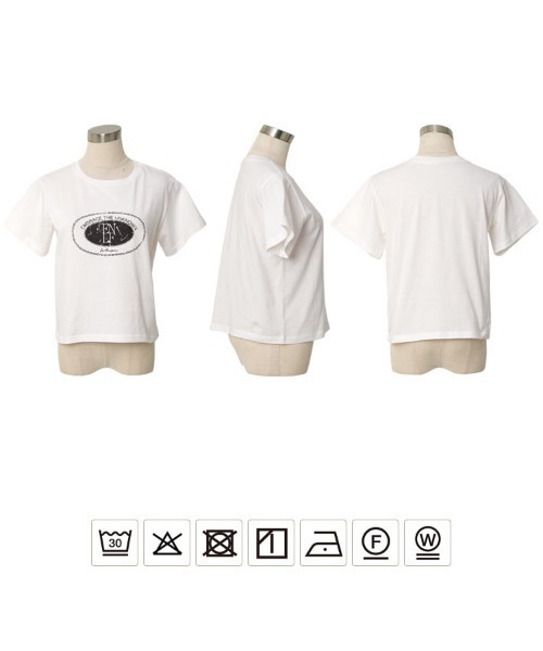 KOBE LETTUCE(コウベレタス)の「かすれプリントTシャツ(Tシャツ/カットソー・レディース・オフホワイト/ブラック・M)」の15枚目の写真