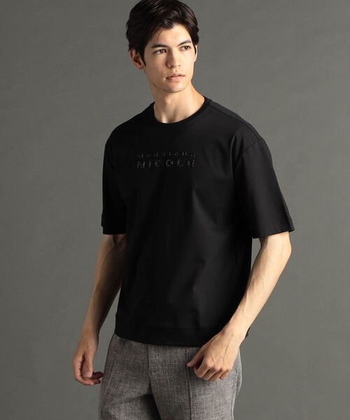 MONSIEUR NICOLE(ムッシュニコル)の「ロゴプリントTシャツ(Tシャツ/カットソー・メンズ・ホワイト/ブラック・L/XL/M)」の2枚目の写真