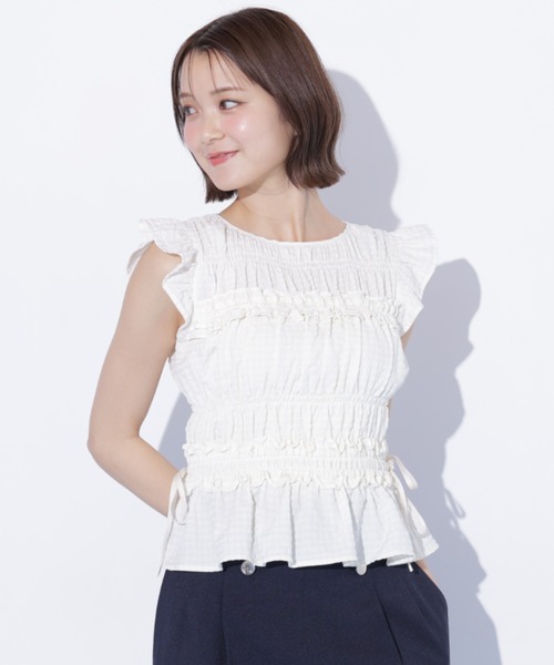 JILL by JILL STUART(ジルバイジルスチュアート)の「シャーリングフリルブラウス(シャツ/ブラウス・レディース・ブラック系その他/レッド系その他/ホワイト系その他・FREE)」の8枚目の写真