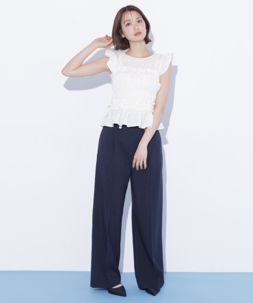 JILL by JILL STUART(ジルバイジルスチュアート)の「シャーリングフリルブラウス(シャツ/ブラウス・レディース・ブラック系その他/レッド系その他/ホワイト系その他・FREE)」の9枚目の写真