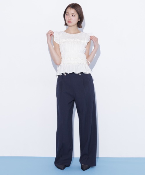 JILL by JILL STUART(ジルバイジルスチュアート)の「シャーリングフリルブラウス(シャツ/ブラウス・レディース・ブラック系その他/レッド系その他/ホワイト系その他・FREE)」の10枚目の写真