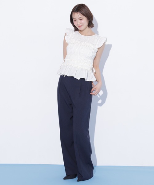 JILL by JILL STUART(ジルバイジルスチュアート)の「シャーリングフリルブラウス(シャツ/ブラウス・レディース・ブラック系その他/レッド系その他/ホワイト系その他・FREE)」の12枚目の写真
