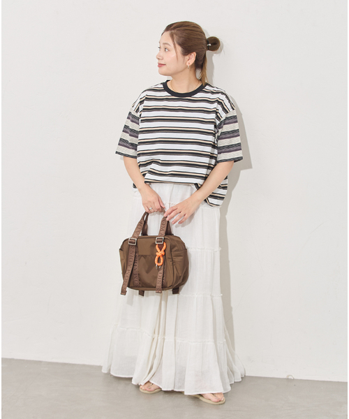 JOURNAL STANDARD(ジャーナルスタンダード)の「クレイジーボーダーTEE(Tシャツ/カットソー・レディース・パープル/ブラウン/ブラック・FREE)」の22枚目の写真