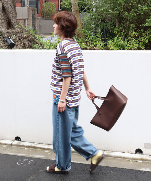 JOURNAL STANDARD(ジャーナルスタンダード)の「クレイジーボーダーTEE(Tシャツ/カットソー・レディース・パープル/ブラウン/ブラック・FREE)」の8枚目の写真