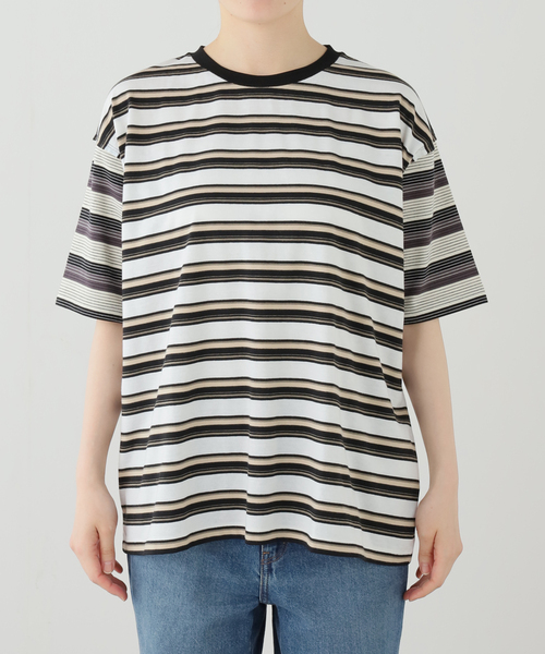 JOURNAL STANDARD(ジャーナルスタンダード)の「クレイジーボーダーTEE(Tシャツ/カットソー・レディース・パープル/ブラウン/ブラック・FREE)」の11枚目の写真
