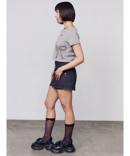 EMODA(エモダ)の「クロスギャザーサンダル(サンダル・レディース・ブラック/アイボリー・LARGE/MEDIUM/SMALL)」の18枚目の写真