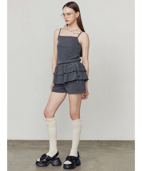 EMODA(エモダ)の「クロスギャザーサンダル(サンダル・レディース・ブラック/アイボリー・LARGE/MEDIUM/SMALL)」の20枚目の写真