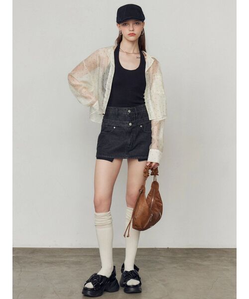 EMODA(エモダ)の「クロスギャザーサンダル(サンダル・レディース・ブラック/アイボリー・LARGE/MEDIUM/SMALL)」の21枚目の写真