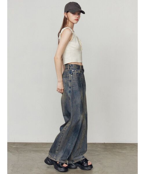 EMODA(エモダ)の「クロスギャザーサンダル(サンダル・レディース・ブラック/アイボリー・LARGE/MEDIUM/SMALL)」の11枚目の写真